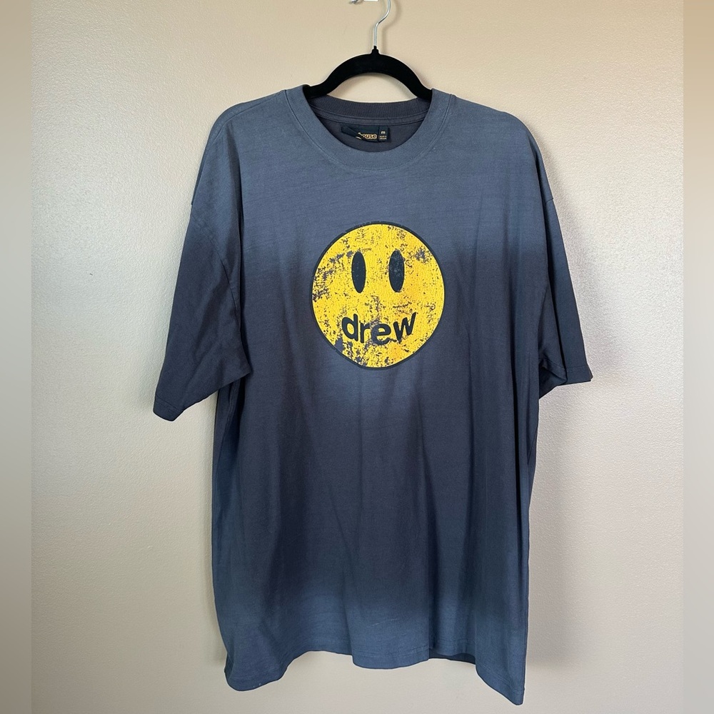 NEW Drew House Ombré Black Smiley Tee - Medium
